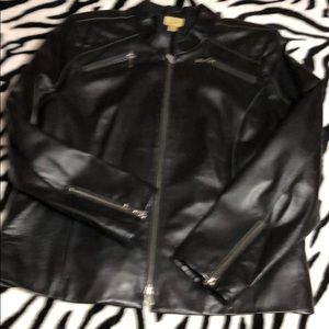 Caslon Genuine Leather Jacket Size L Black
